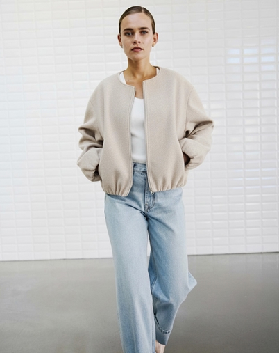 Withblack - WBLKennedy Bomber Jakke - Taupe Melange